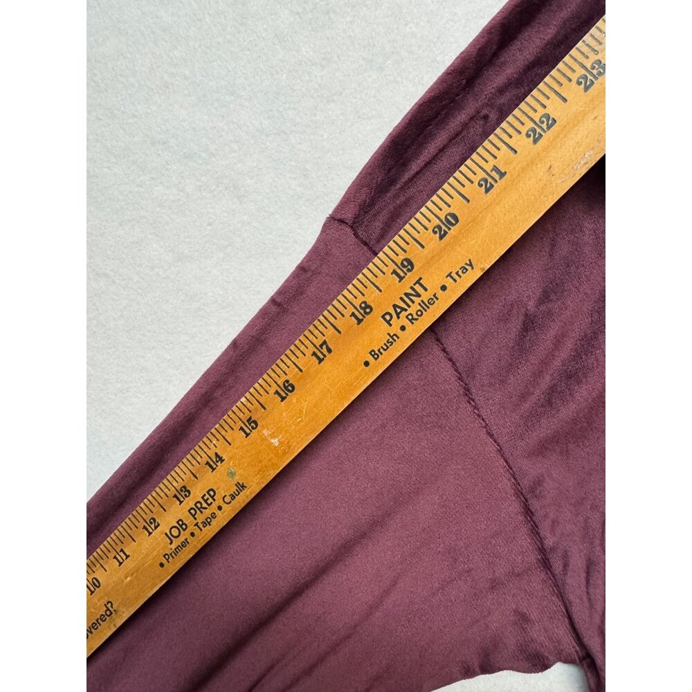 Joyspun Womens Velour Pullover Sweatshirt Burgundy Gold Joy Embroidery 2X/3X - Picture 10 of 12